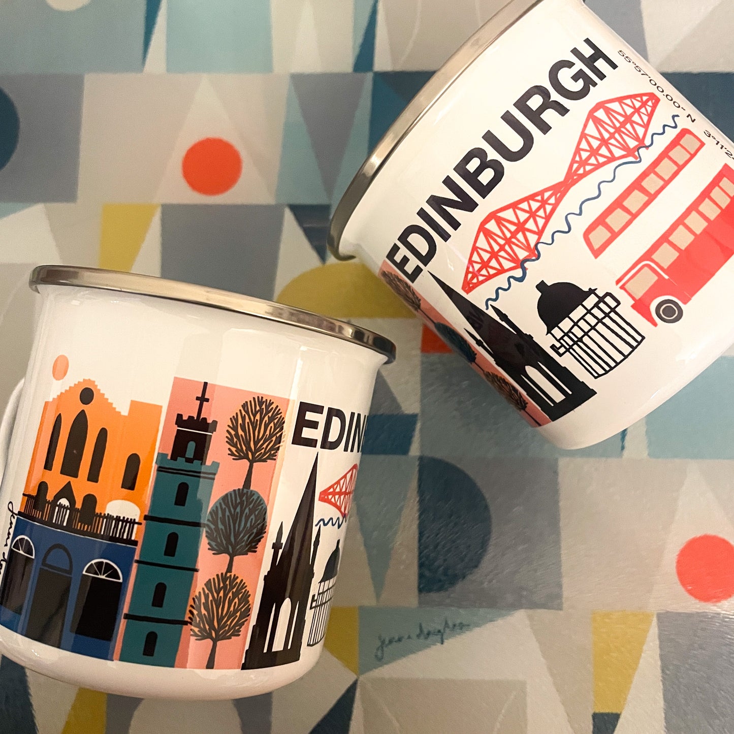 Edinburgh Landmarks Enamel Mug