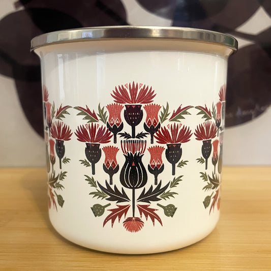 Thistles Enamel Mug