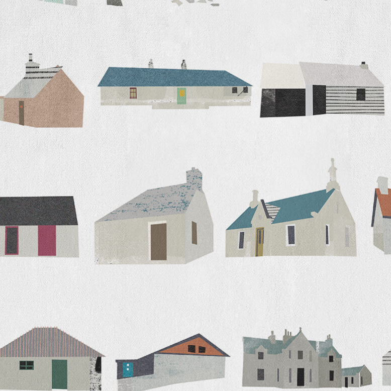 Scottish Mountain Bothies Tea Towel