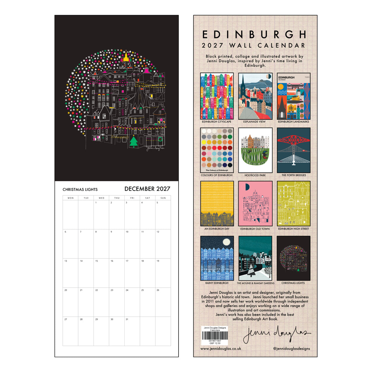 2027 Calendar - Inspired by Edinburgh