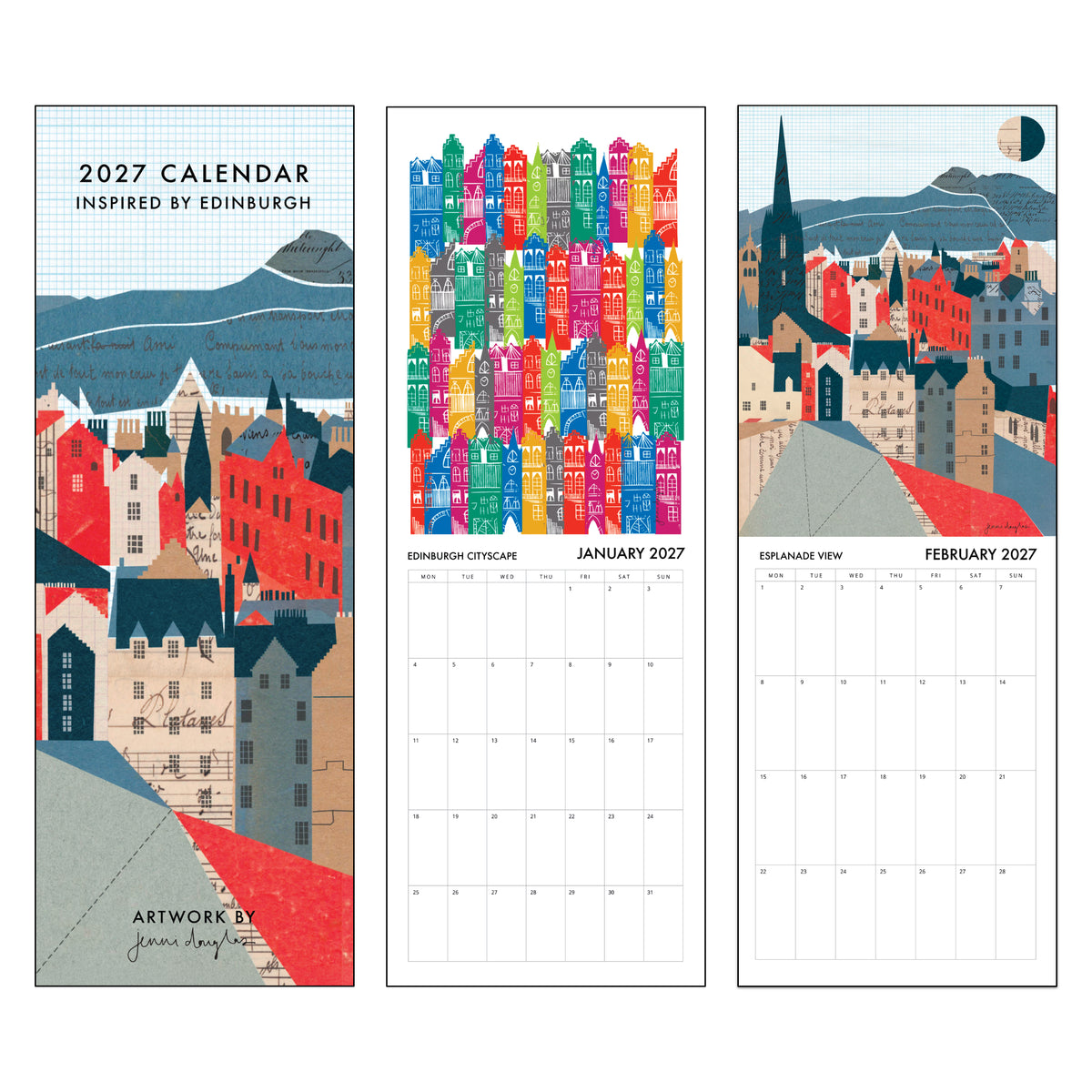 2027 Calendar - Inspired by Edinburgh