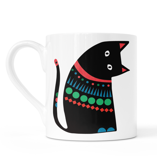 Christmas Jumper Cat Bone China Mug