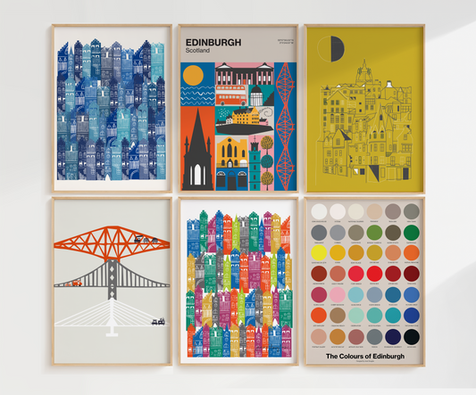 Gallery Set of 6 Edinburgh Prints (Two Sizes Available)