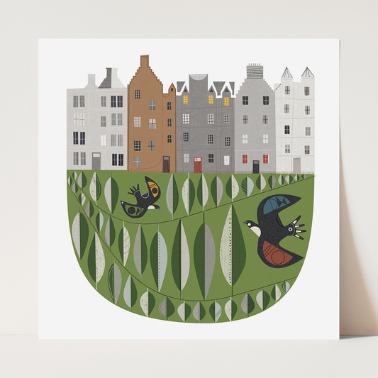 Holyrood Park Pigeons Art Print