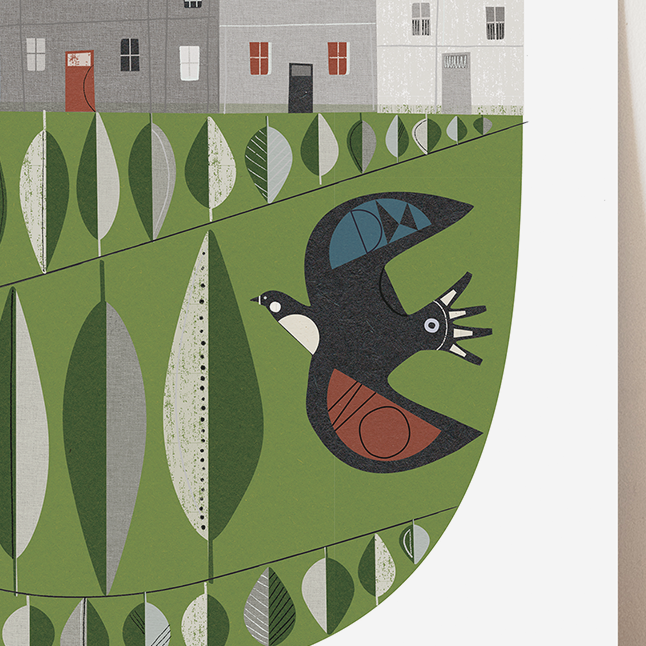 Holyrood Park Pigeons Art Print
