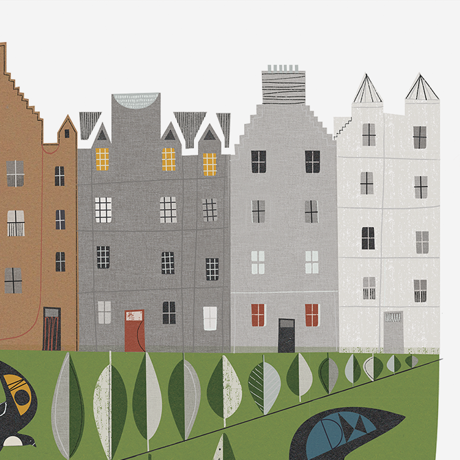 Holyrood Park Pigeons Art Print