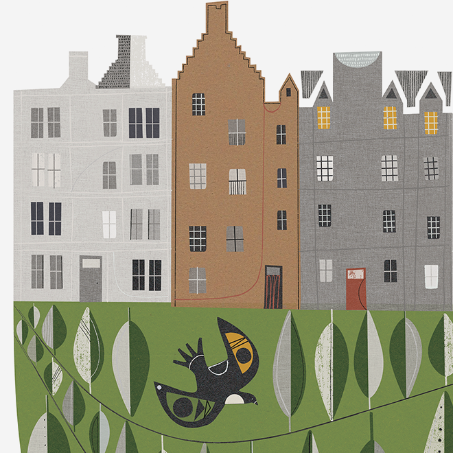 Holyrood Park Pigeons Art Print