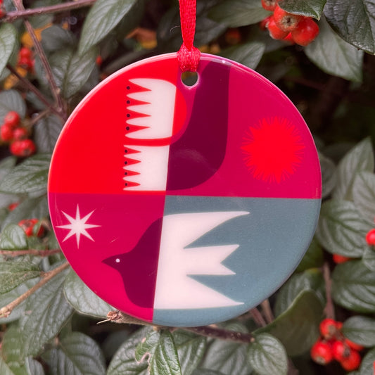 Winter Birds Christmas Ornament