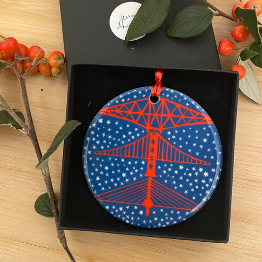 Starry Forth Bridges Christmas Ornament