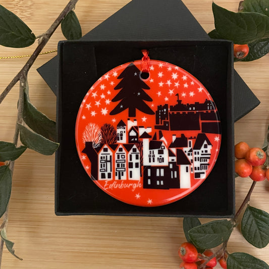Edinburgh Christmas Ornament (Red)