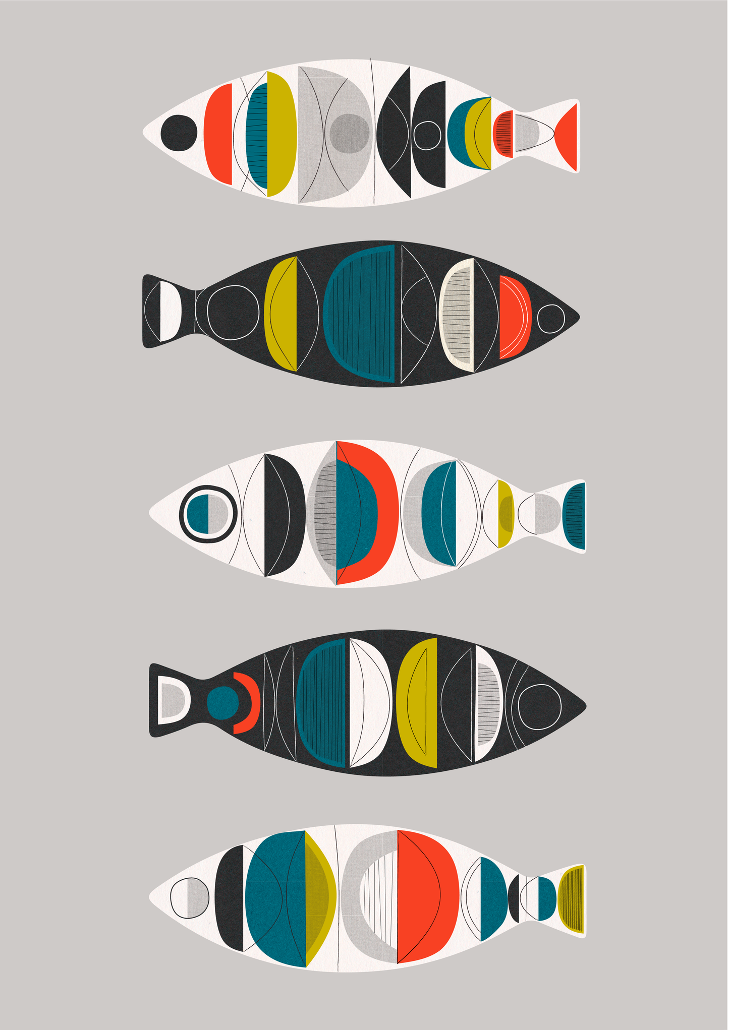 Midcentury Fish Art Print