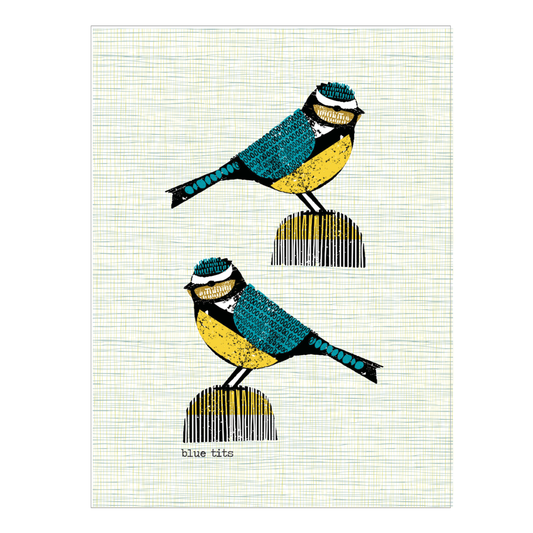 Bluetit Pair Art Print