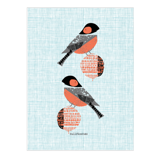 Bullfinch Pair Art Print