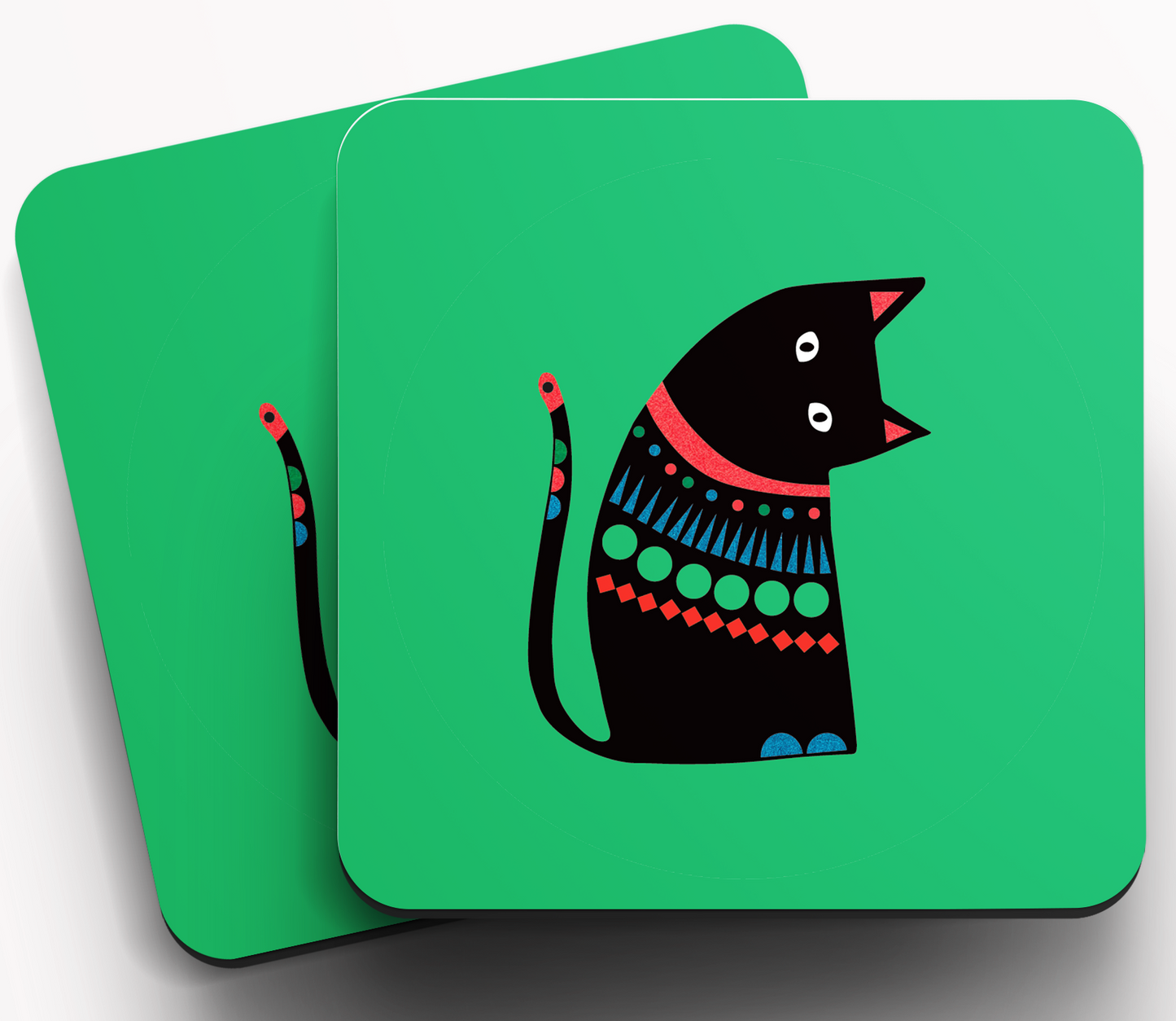 Christmas Cat Coaster