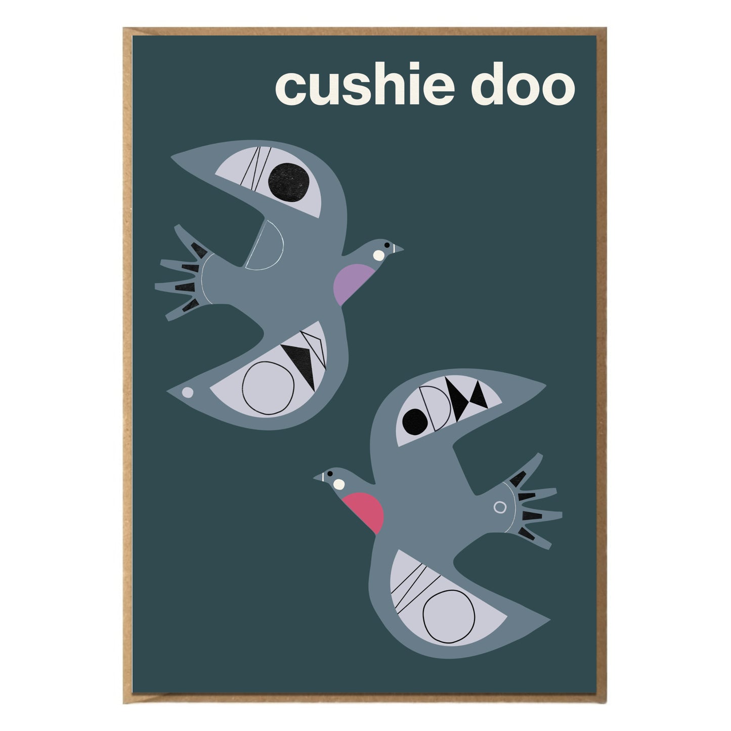 Cushie Doo (Woodpigeon) Card
