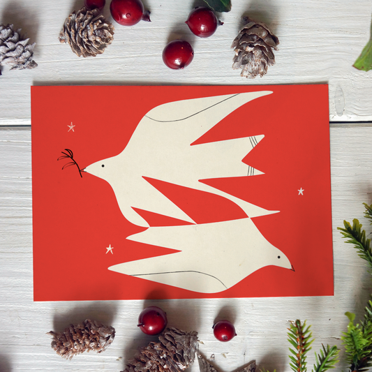 Peace Doves Christmas Card