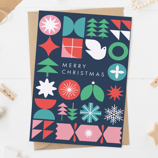 Festive Shapes Christmas Card