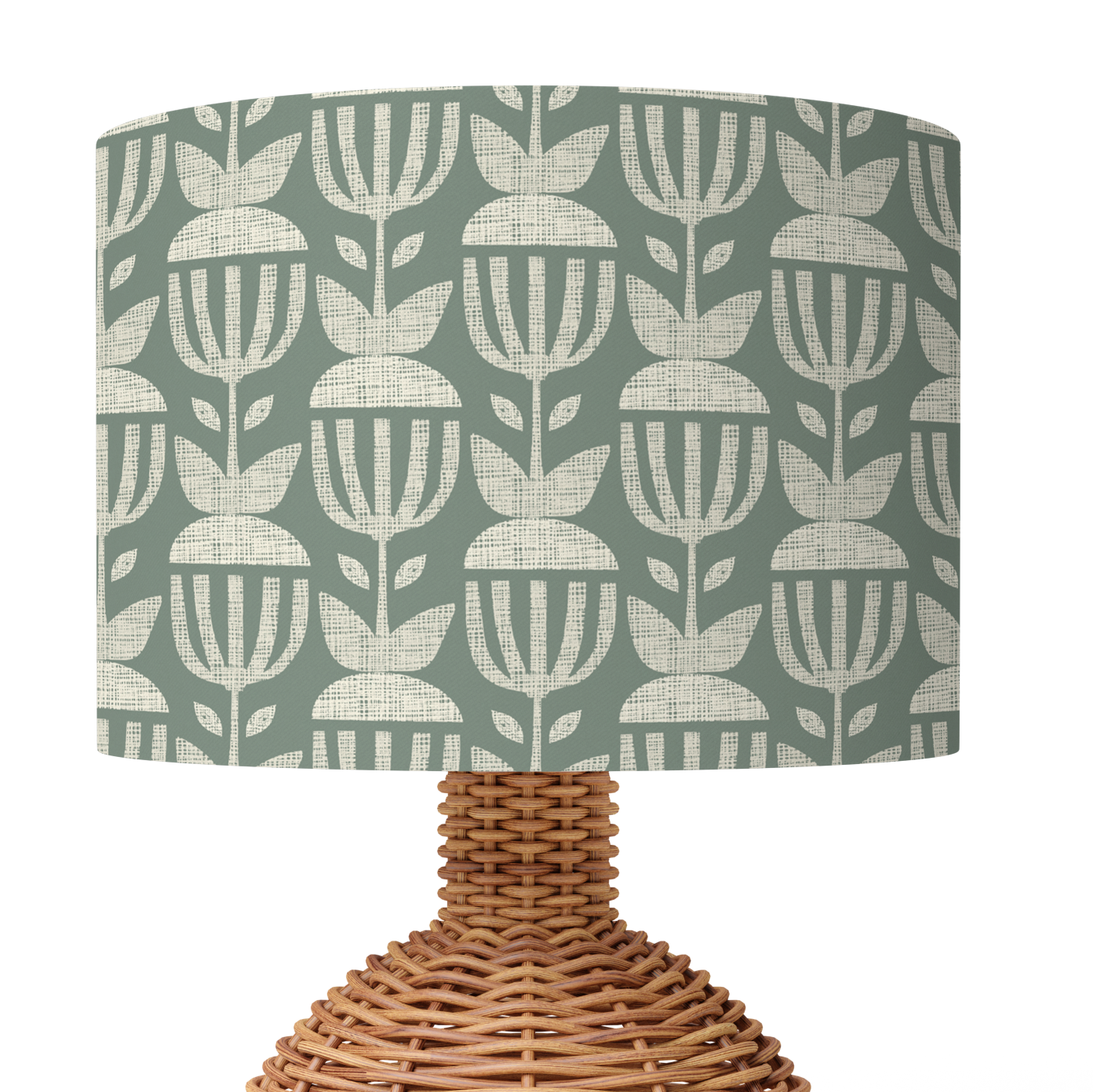 Sage Scandi Floral Lampshade (Ceiling/Pendant or Table)