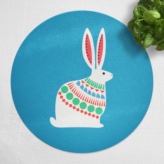 Christmas Jumper Hare Glass Pot Stand