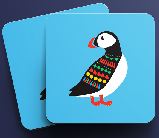 Christmas Puffin Coaster