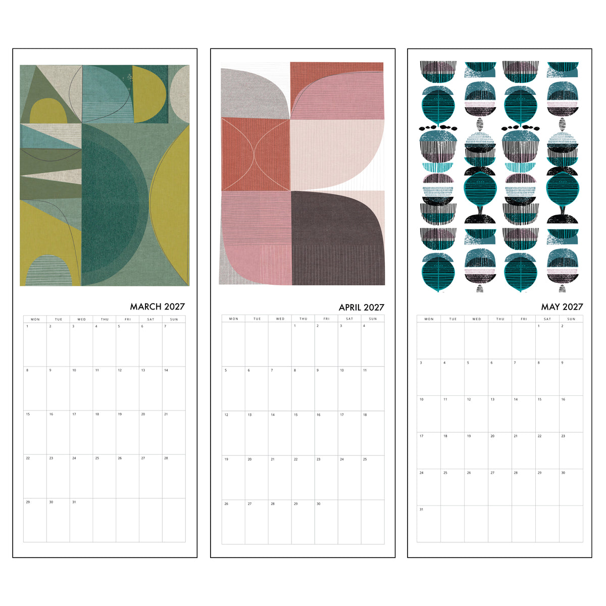 2027 Calendar - Shape & Pattern