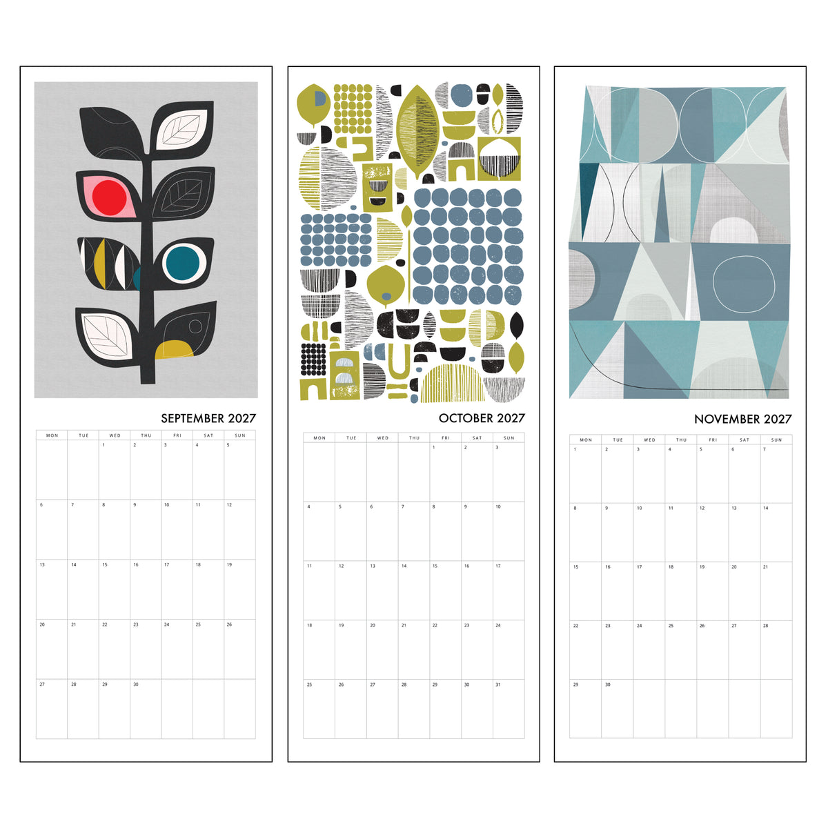 2027 Calendar - Shape & Pattern
