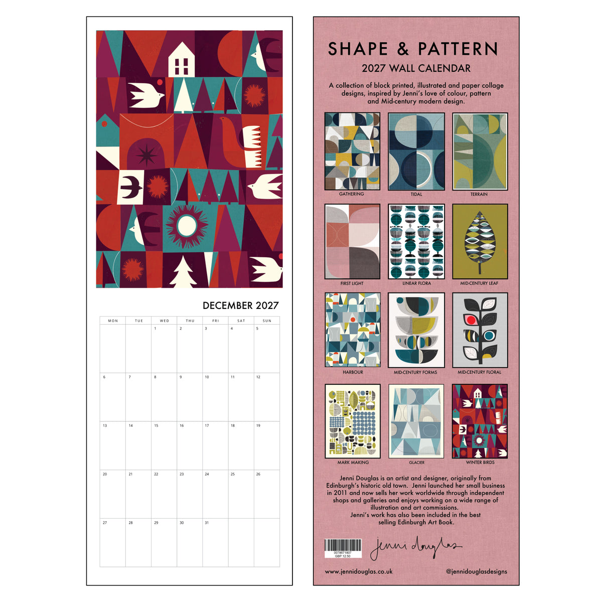 2027 Calendar - Shape & Pattern