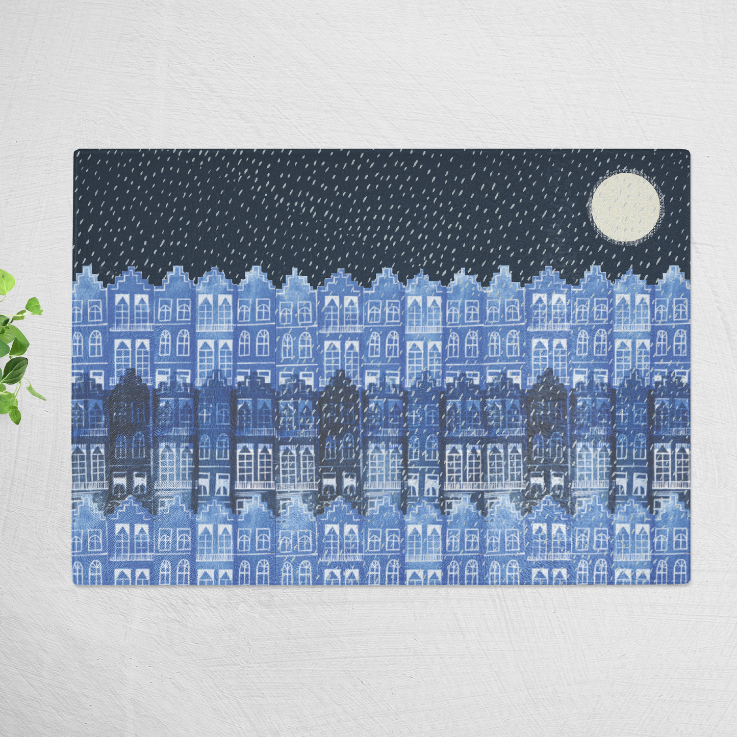 Snowy Edinburgh Large Glass Worktop Saver