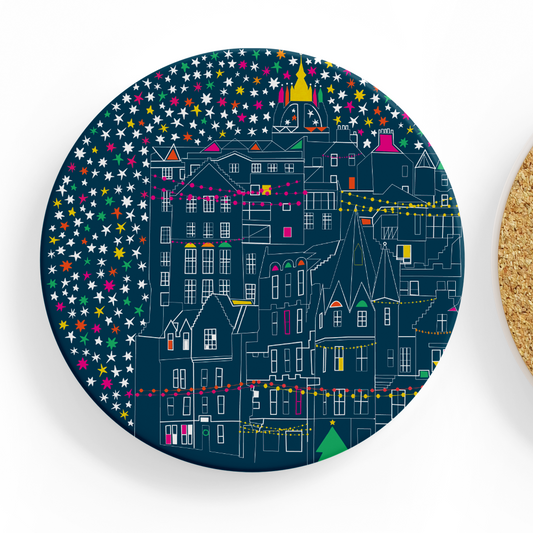 Starry Edinburgh Ceramic Coaster