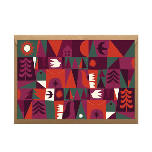 Winter Birds Christmas Card