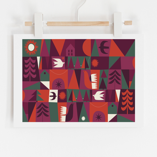 Winter Birds Art Print