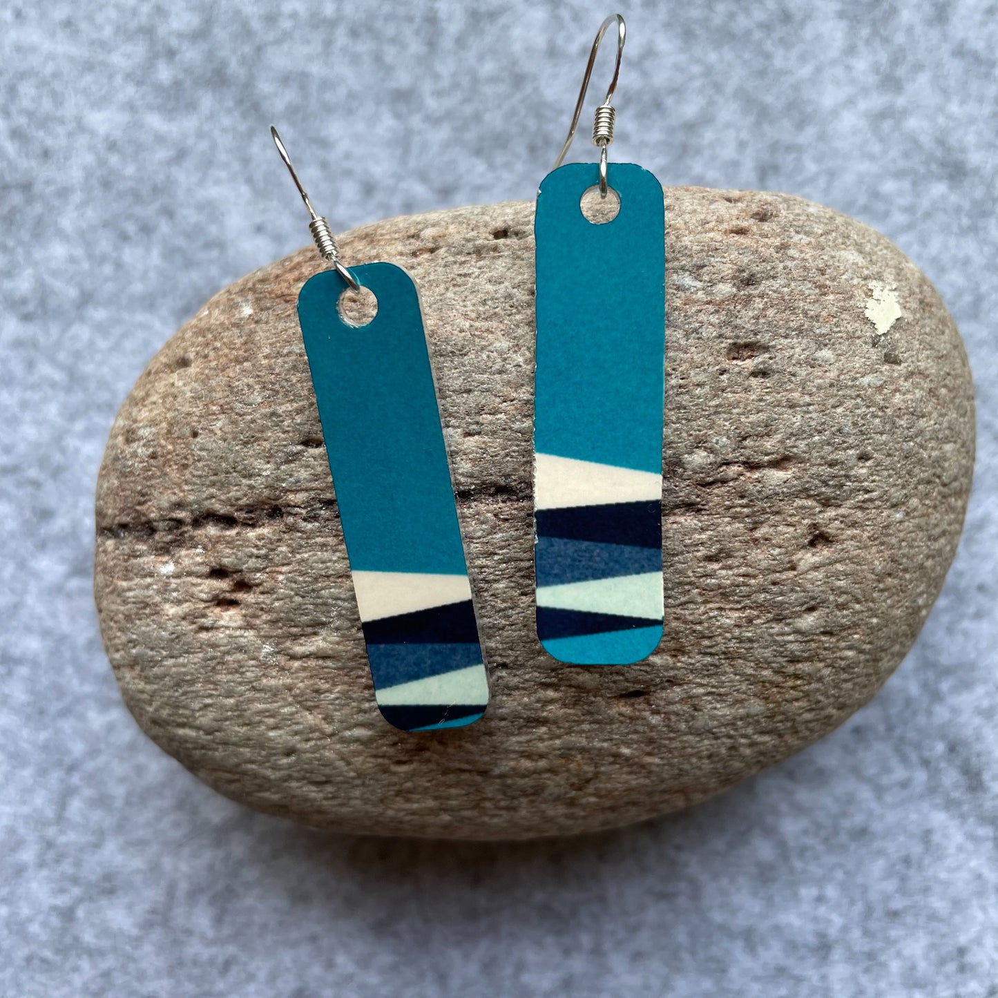 Strata Earrings (Teal)