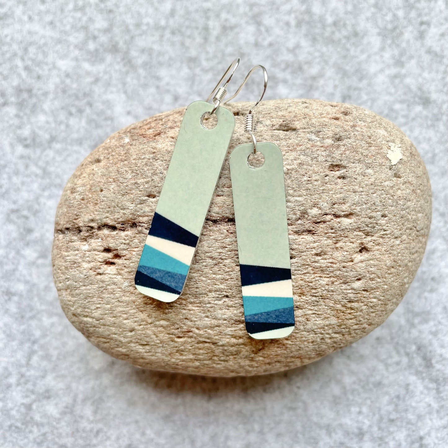 Strata Earrings (Sea Foam)