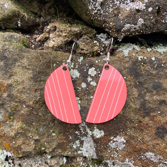 Peony Arc Earrings (Pink)