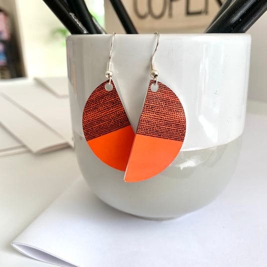 Balance Arc Earrings - Orange
