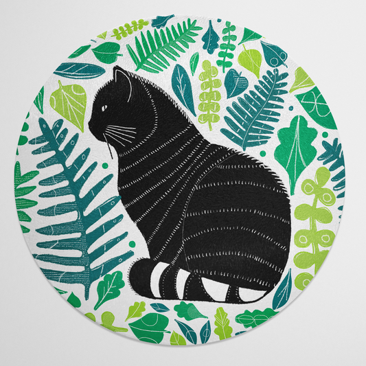 Scottish Wildcat Glass Pot Stand / Trivet