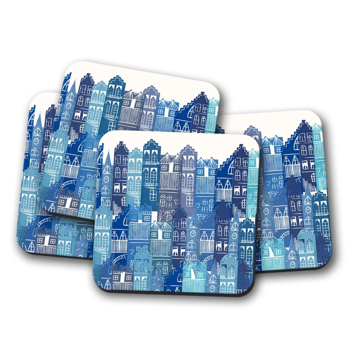 Edinburgh Cityscape Coaster (Blue)