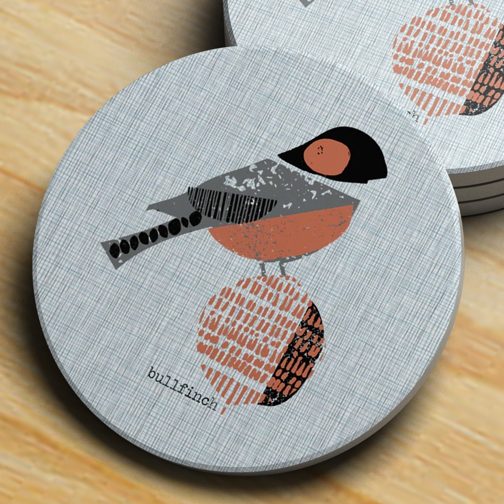 Bullfinch Ceramic Coaster