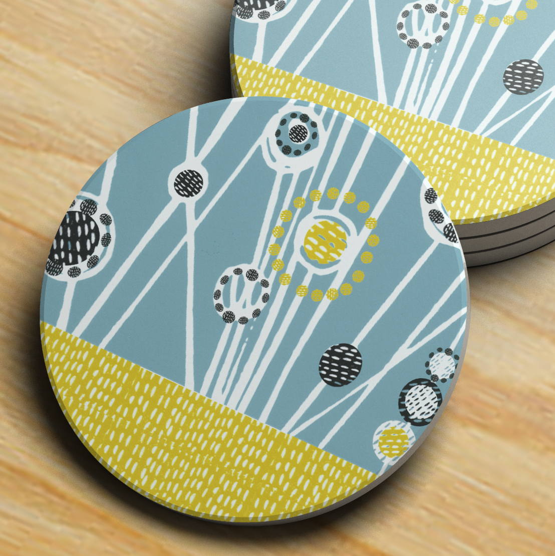 Cornflower Meadow Ceramic Coaster