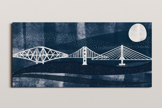 Forth Bridges in Winter Limited Edition Canvas (120cm x 60cm)