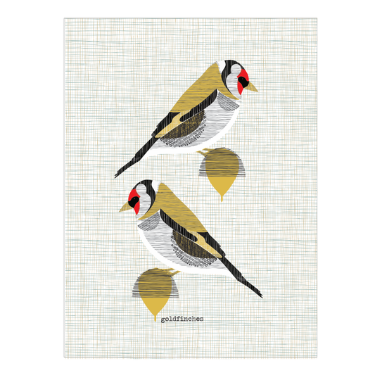 Goldfinch Pair Art Print