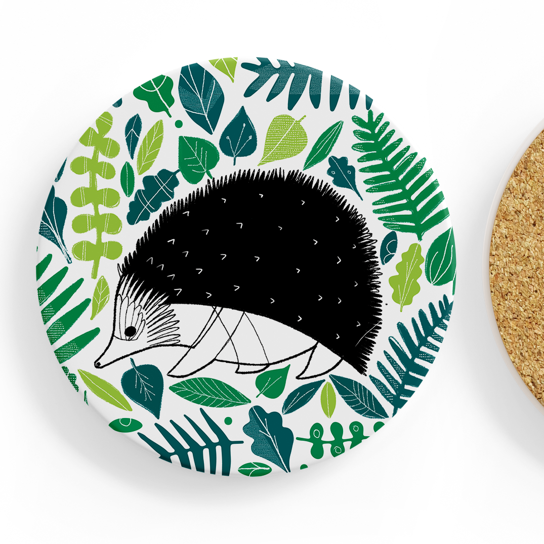Hedgehog Ceramic Coaster