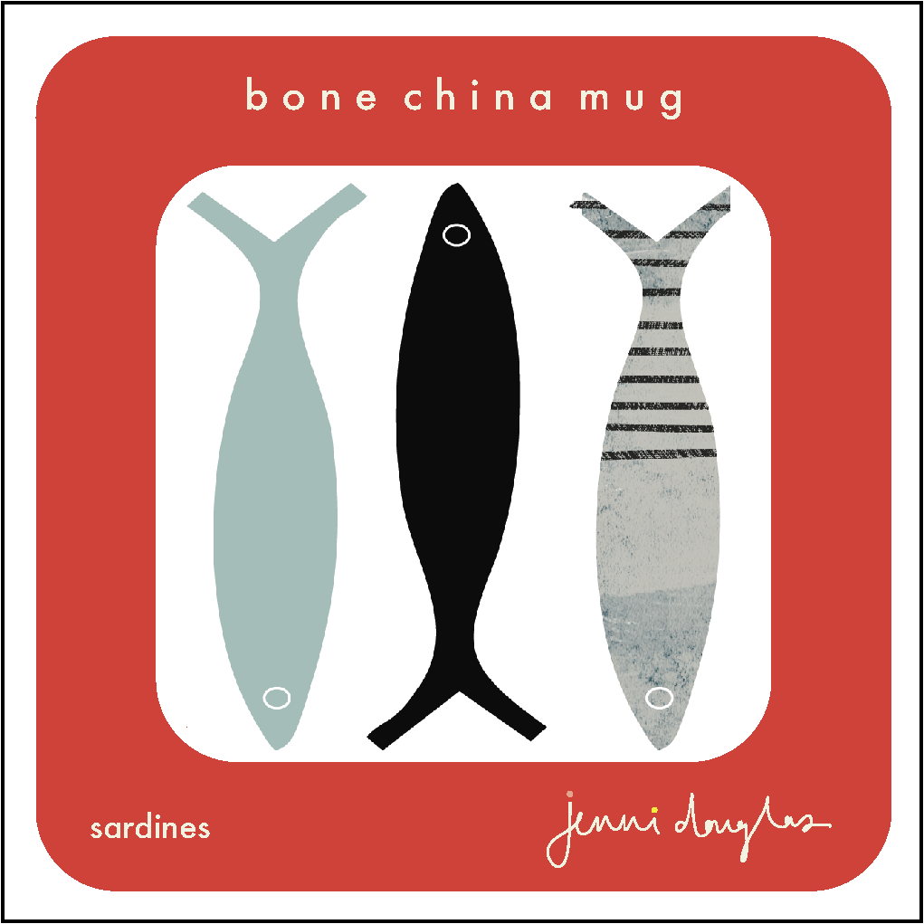 Sardines Bone China Mug