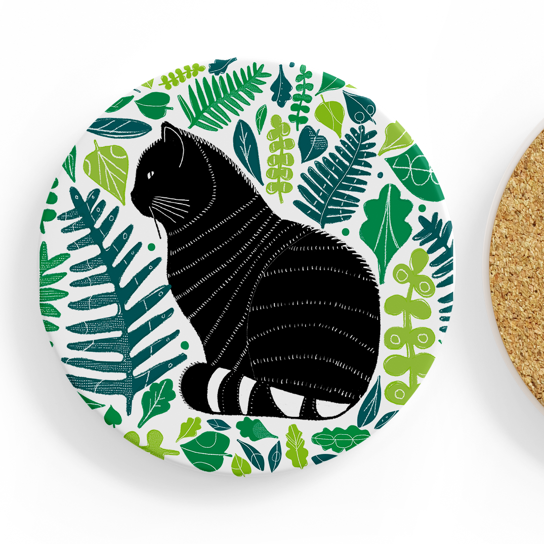 Scottish Wildcat Ceramic Coaster